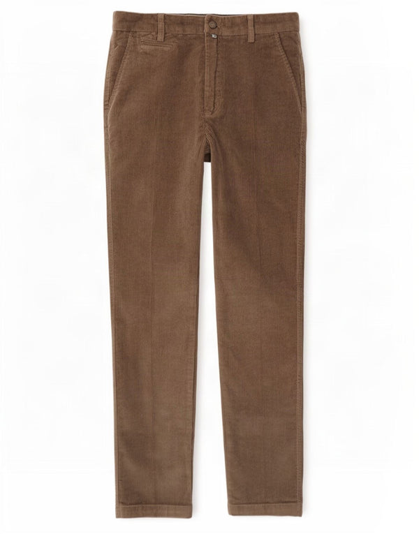 Pantaloni chino slim in velluto a coste da uomo Avirex W30 L32 cotone marrone