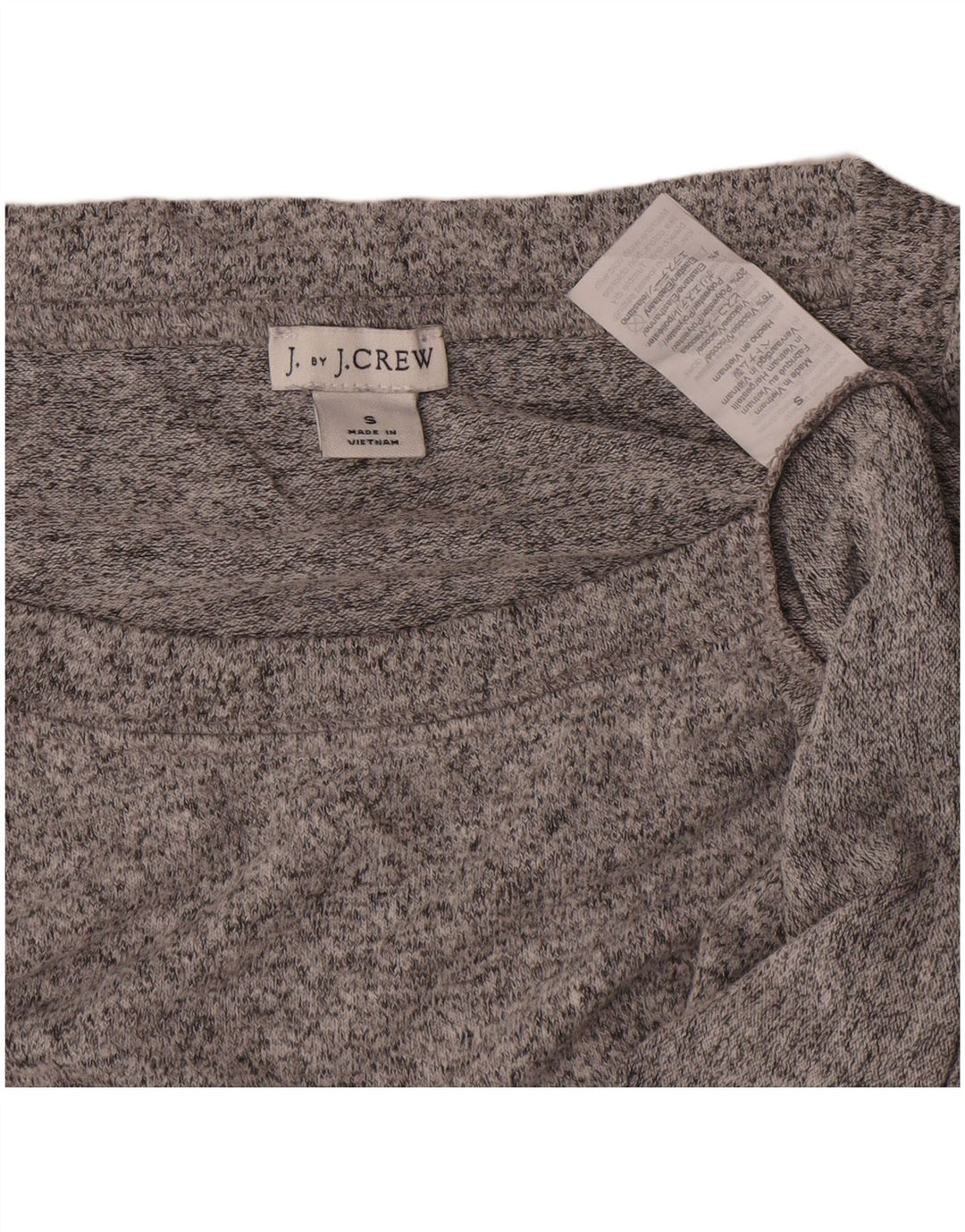 J. Crew Maglione da donna oversize con scollo a barca UK 10 Piccolo grigio chiazzato