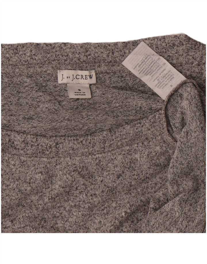J. Crew Maglione da donna oversize con scollo a barca UK 10 Piccolo grigio chiazzato