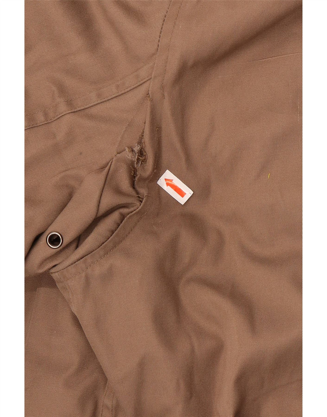 Giacca militare vintage da uomo con cappuccio IT 52 XL Poliestere beige