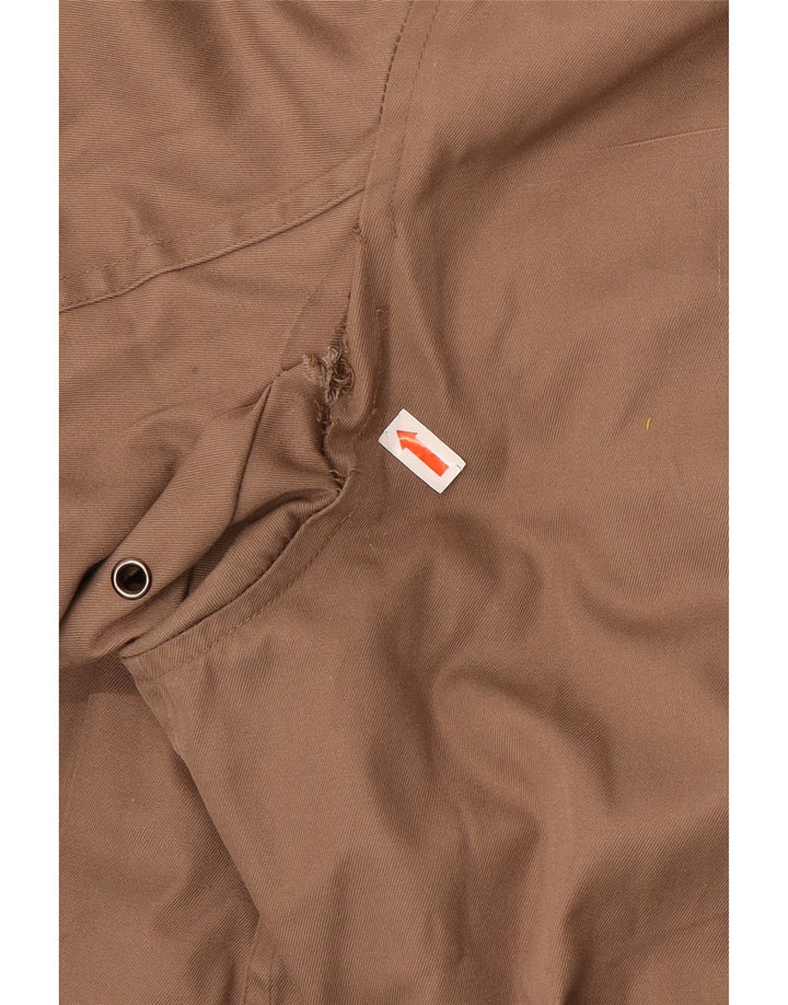 Giacca militare vintage da uomo con cappuccio IT 52 XL Poliestere beige