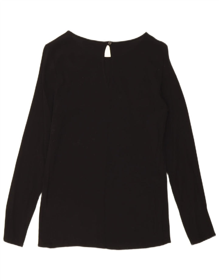 Blusa Donna Trussardi Jeans Manica Lunga IT 42 Media Nero Viscosa
