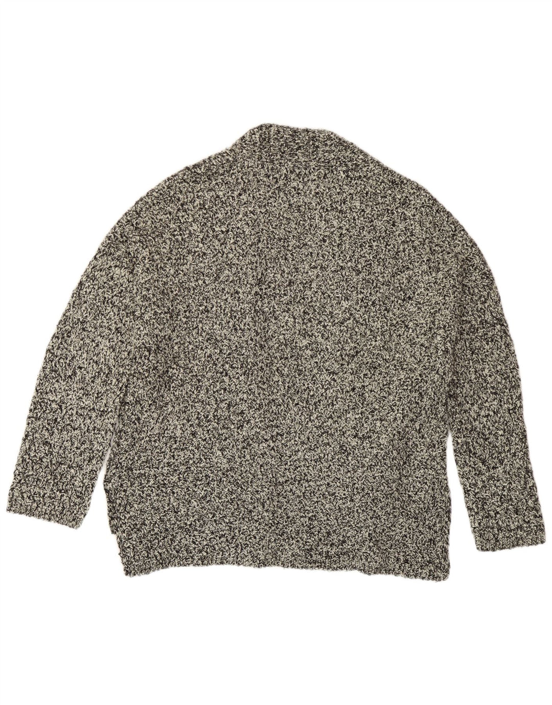 Maglione cardigan aperto da donna Massimo Dutti UK 18 XL grigio screziato