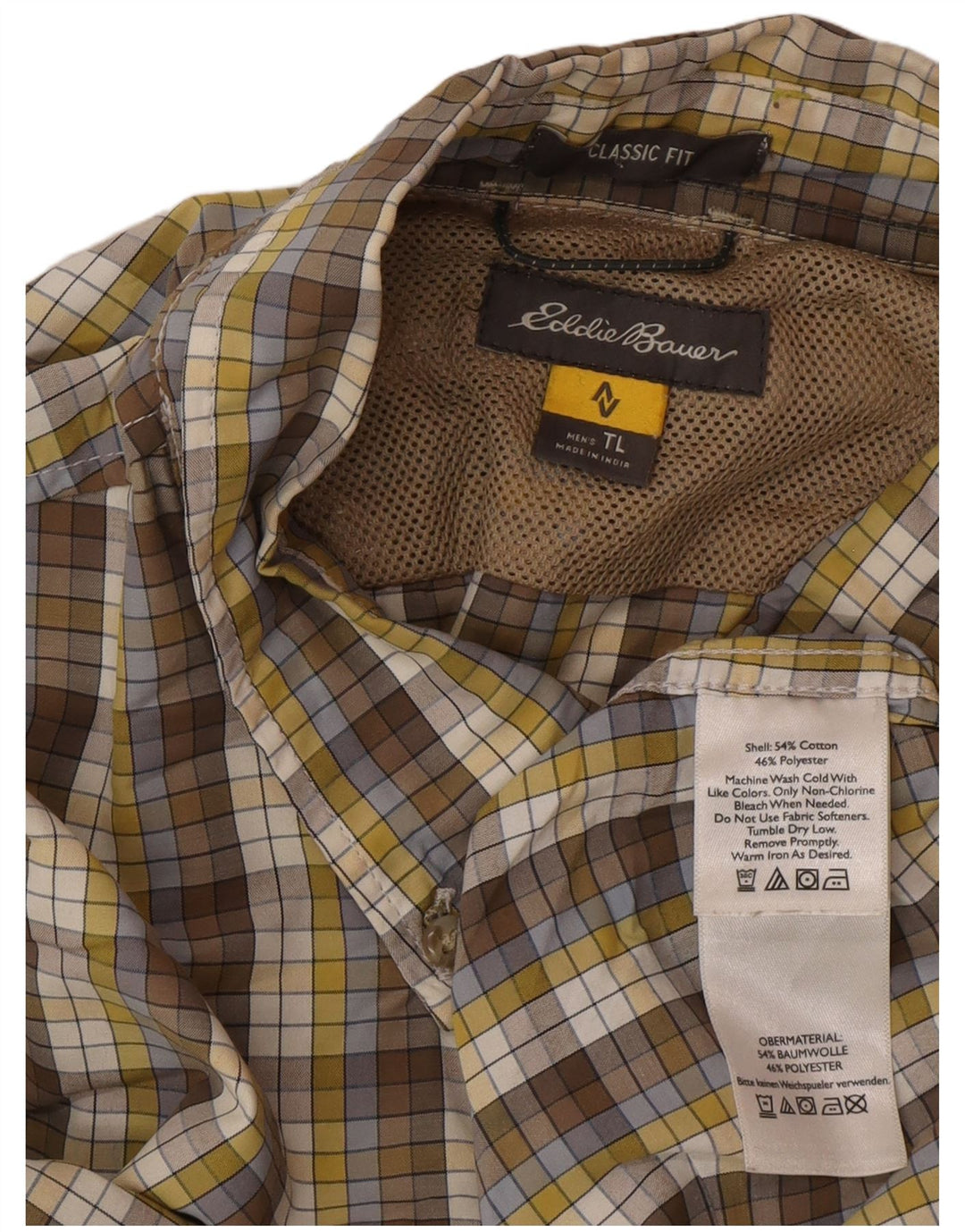 Eddie Bauer Camicia da uomo in flanella dal taglio classico, grande, multicolore
