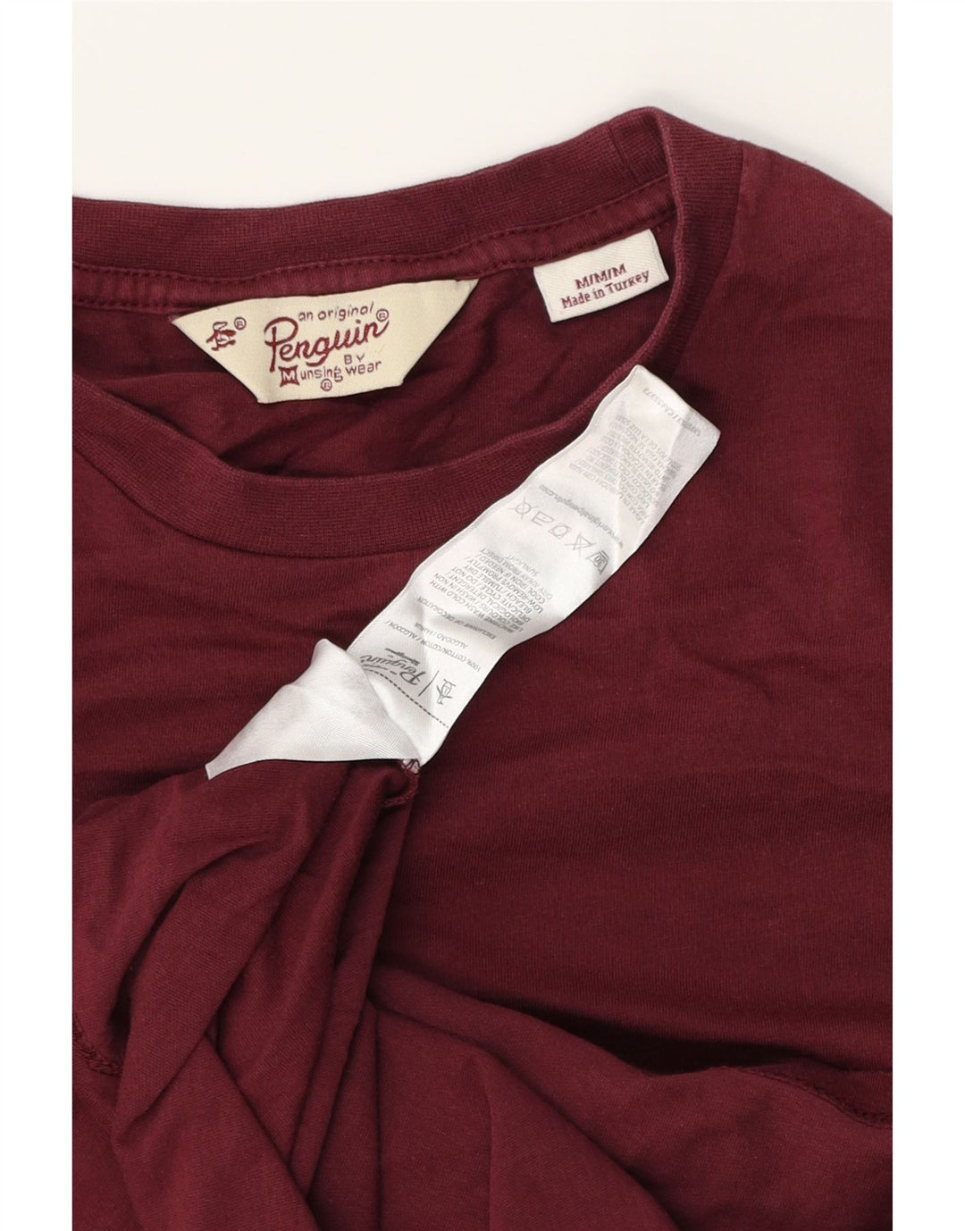 PINGUIN T-shirt da uomo Top in cotone bordeaux medio