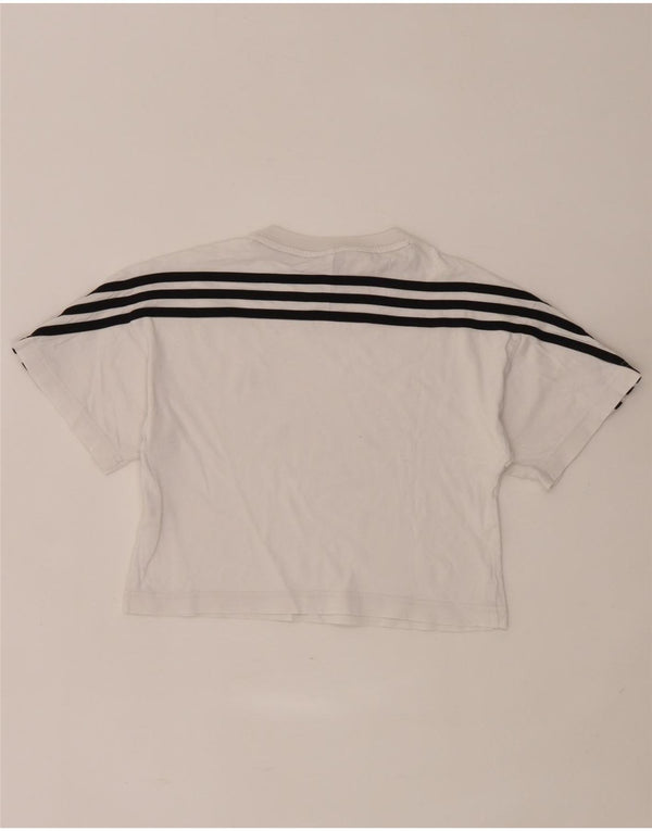 Maglietta corta Adidas per ragazze, 7-8 anni, bianca