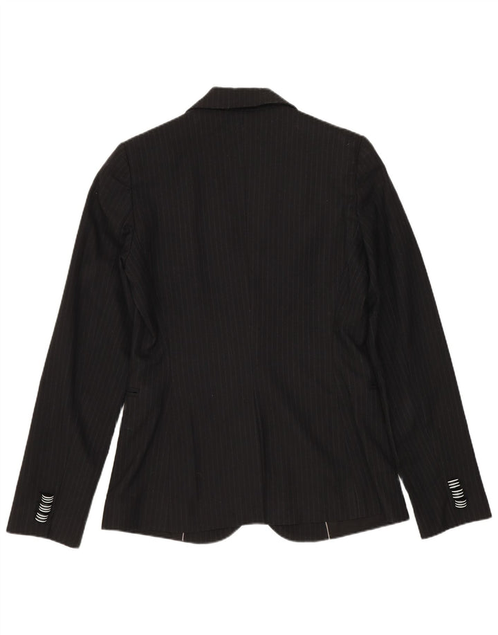 Stefanel Abito da Donna 1 Bottone 2 Pezzi IT 40 Piccolo W28 L28 Gessato Nero