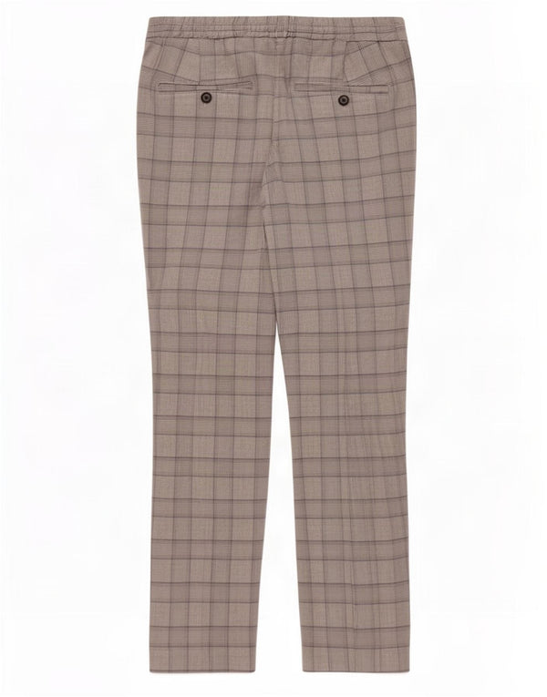 Pantaloni chino slim da uomo Zara medi W31 L28 pied de poule grigi