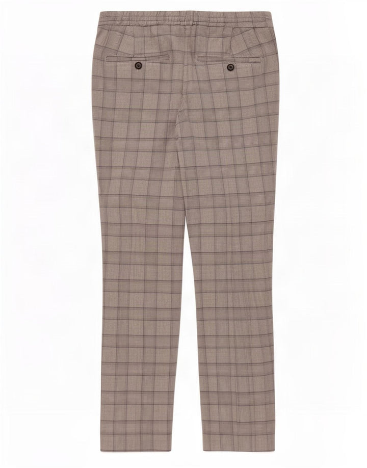 Pantaloni chino slim da uomo Zara medi W31 L28 pied de poule grigi