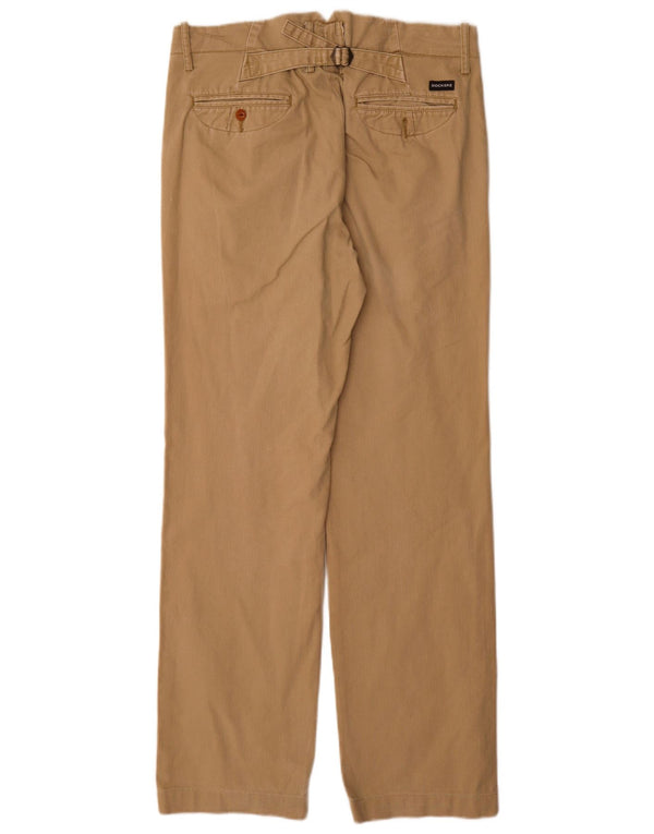 Pantaloni chino dritti da uomo Dockers W33 L32 in cotone beige
