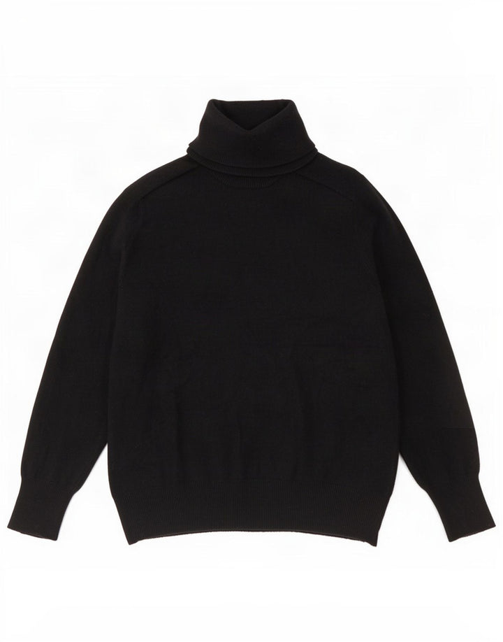 Maglione maglione a collo alto da donna Zara UK 10 piccolo in lana nera