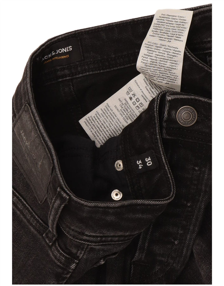 Jeans slim da uomo Jack & Jones W30 L34 cotone grigio