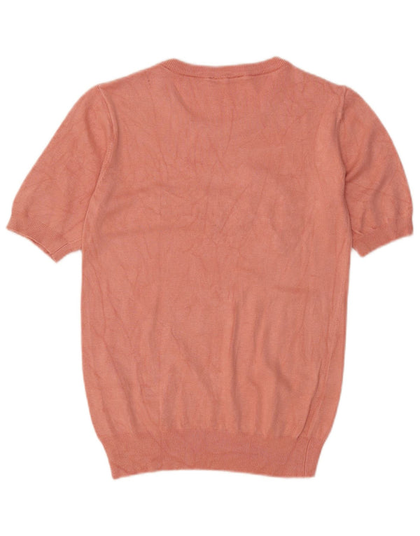 Maglione maglione girocollo con grafica da donna Guess UK 14 Rosa medio