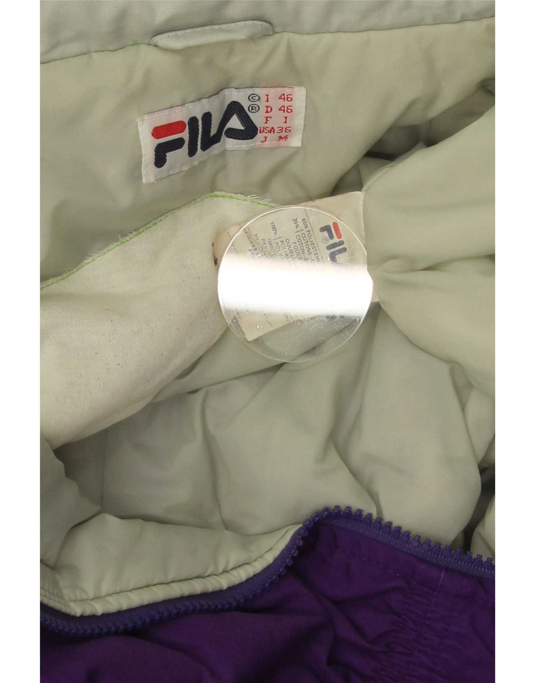Tuta da sci da uomo Fila IT 46 Small Viola Colourblock Poliestere