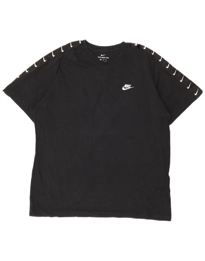 T-shirt grafica da uomo NIKE Top XL in cotone nero