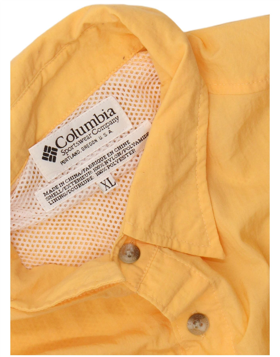 Camicia da uomo Columbia XL nylon giallo