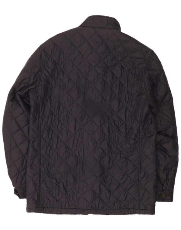 Barbour Giacca trapuntata da uomo UK 40 Large Blu Navy in poliammide