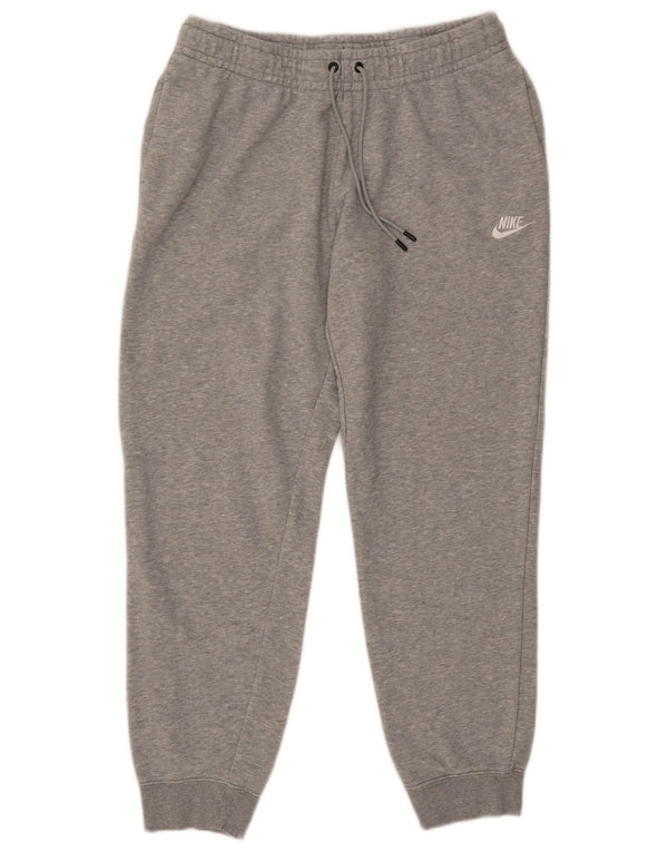 NIKE Pantaloni da tuta da donna Joggers UK 14 Cotone screziato grigio medio