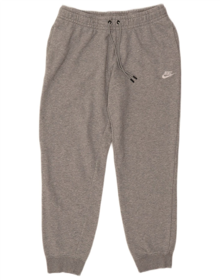 NIKE Pantaloni da tuta da donna Joggers UK 14 Cotone screziato grigio medio