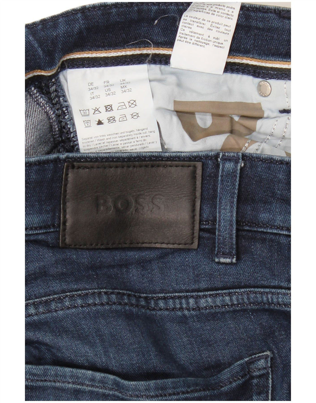 Jeans slim da uomo HUGO BOSS Delaware W34 L32 cotone blu