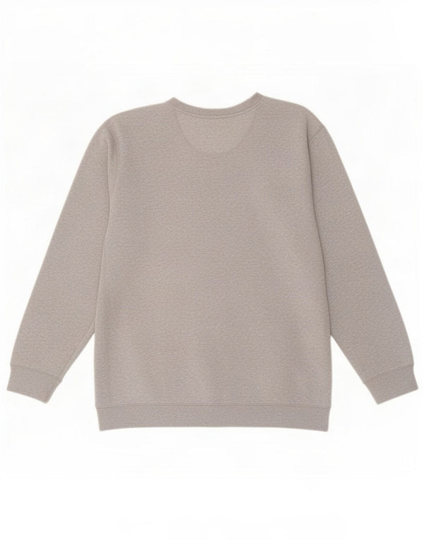 Felpa Nike Uomo Maglione UK 45/47 XL Cotone chiazzato grigio