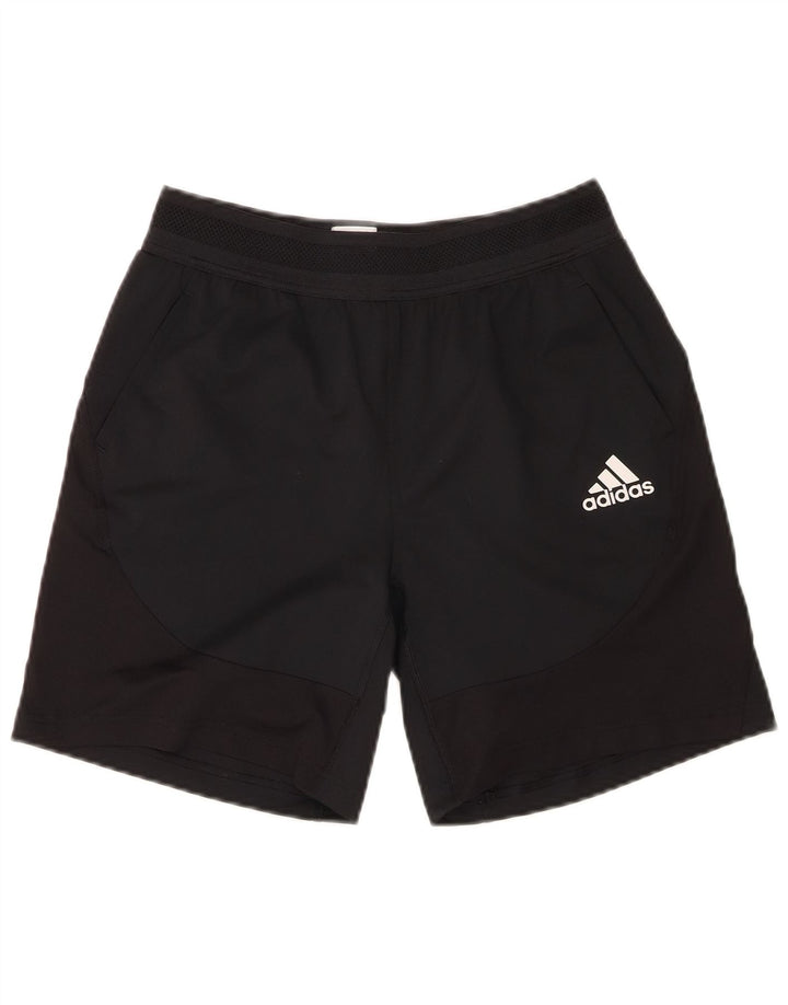 ADIDAS Boys Sport Shorts 15-16 Years  Black Polyester