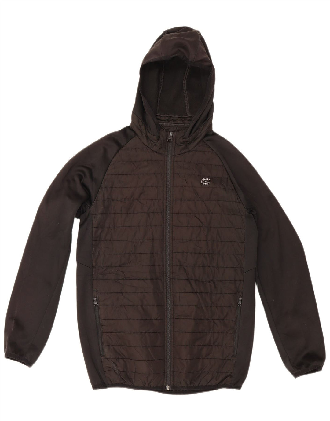 Giubbotto bomber con cappuccio Jack & Jones per ragazzi 13-14 anni Nero