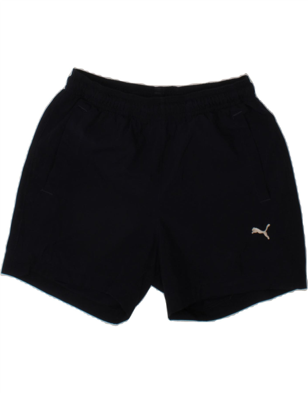 PUMA Boys Sport Shorts 9-10 Years  Navy Blue Polyester Vintage Puma and Second-Hand Puma from Messina Hembry 