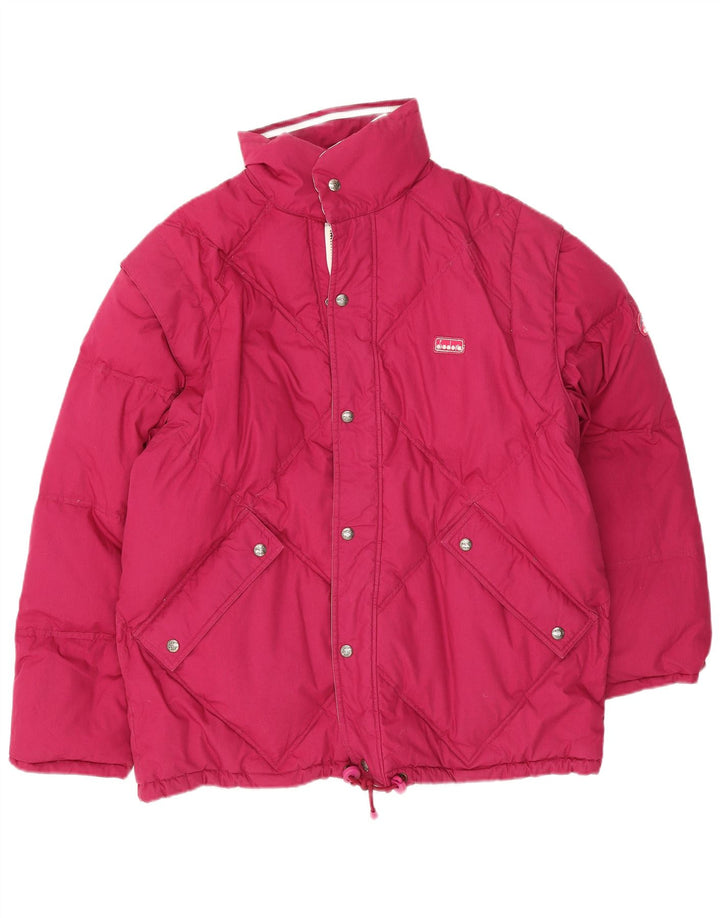 Giacca imbottita ampia reversibile da uomo Diadora UK 38 poliestere rosa medio