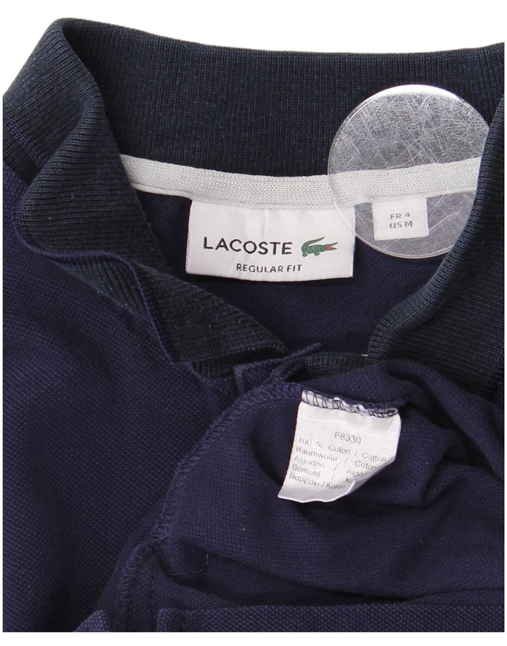 Polo LACOSTE da uomo vestibilità regolare taglia 4 cotone medio blu navy