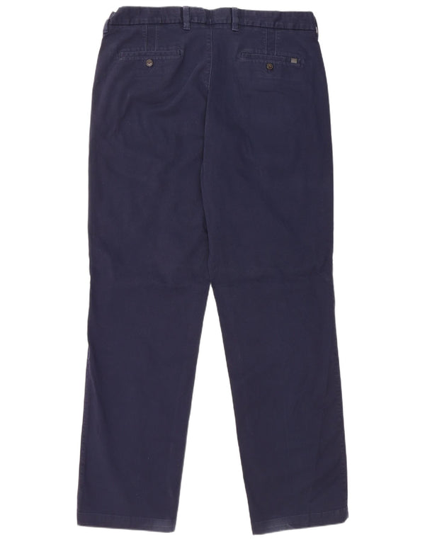 Pantaloni chino da uomo Marks & Spencer Blue Harbour W38 L33 cotone blu navy