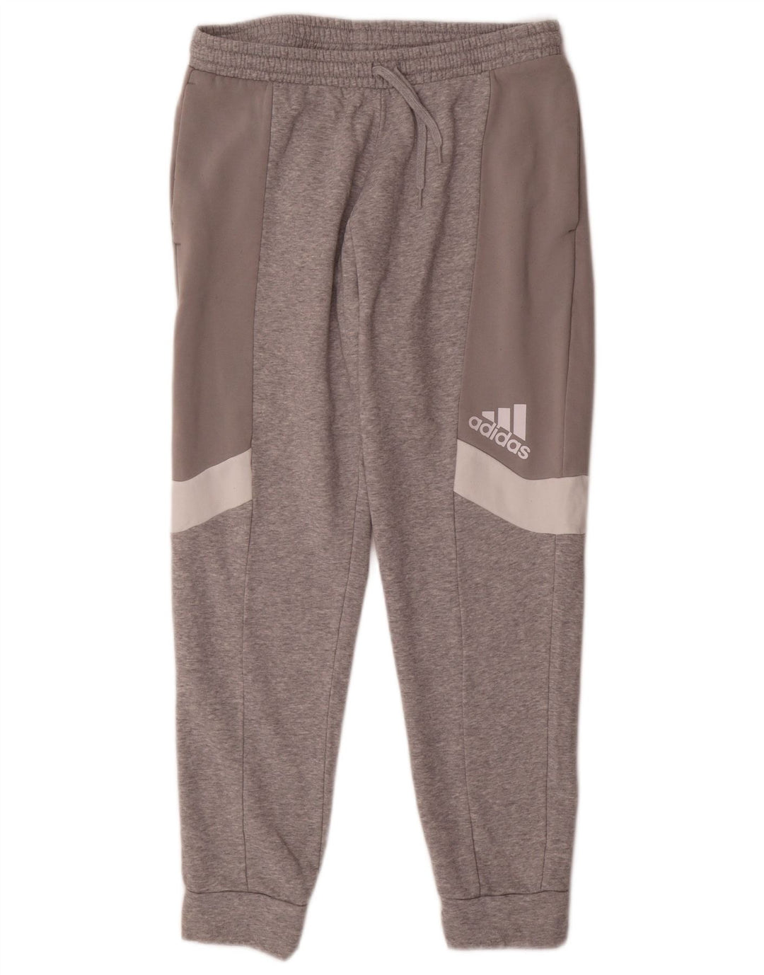 Pantaloni da tuta da uomo ADIDAS Joggers grandi in cotone color block grigio