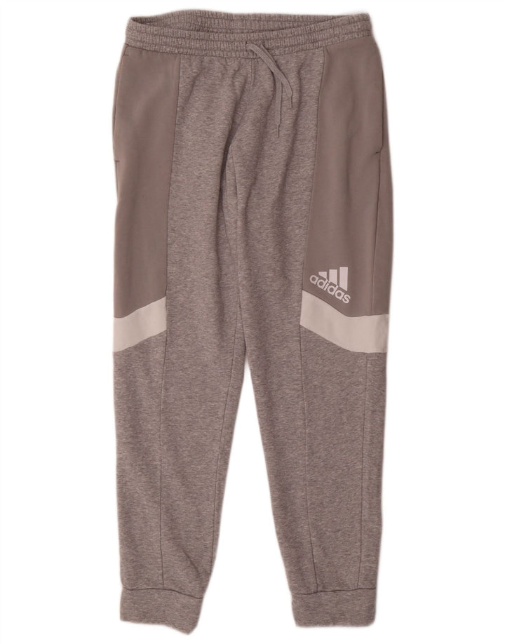Pantaloni da tuta da uomo ADIDAS Joggers grandi in cotone color block grigio