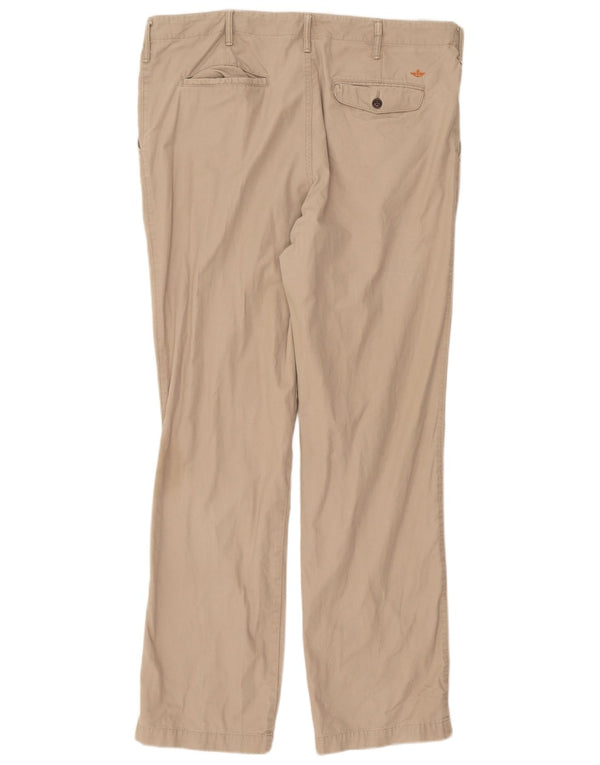 Pantaloni chino dritti da uomo Dockers W38 L34 in cotone beige