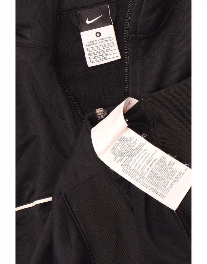 Giacca superiore della tuta da ragazzo Nike 10-11 anni blocco colore nero medio