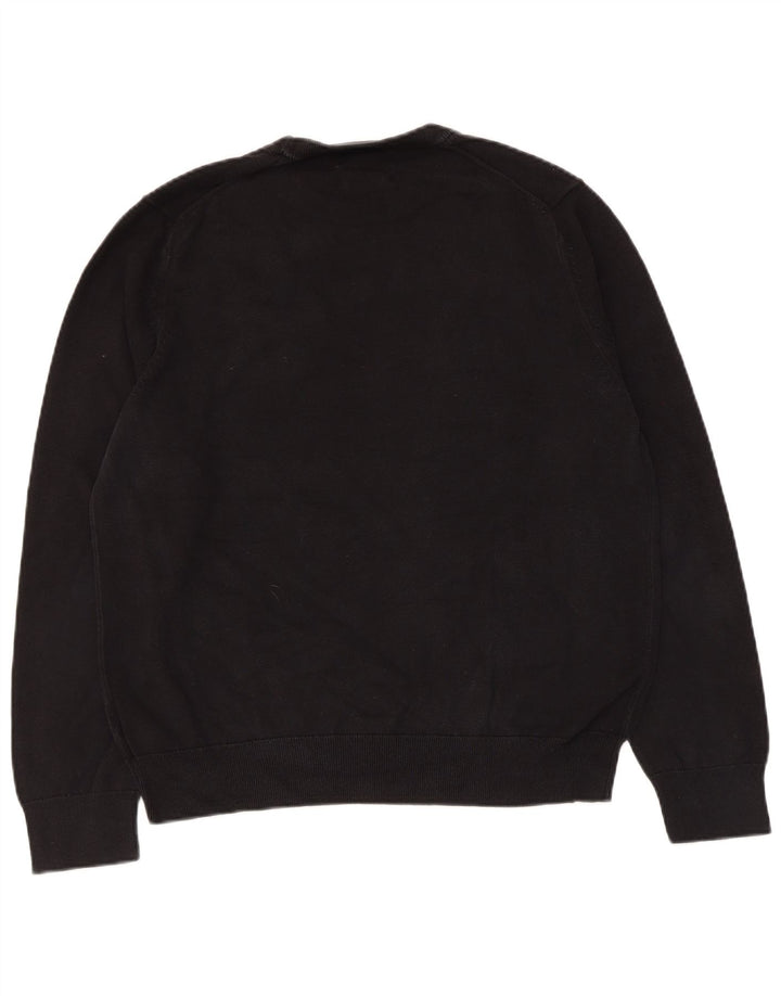 Maglione maglione girocollo da uomo Marks & Spencer grande cotone nero