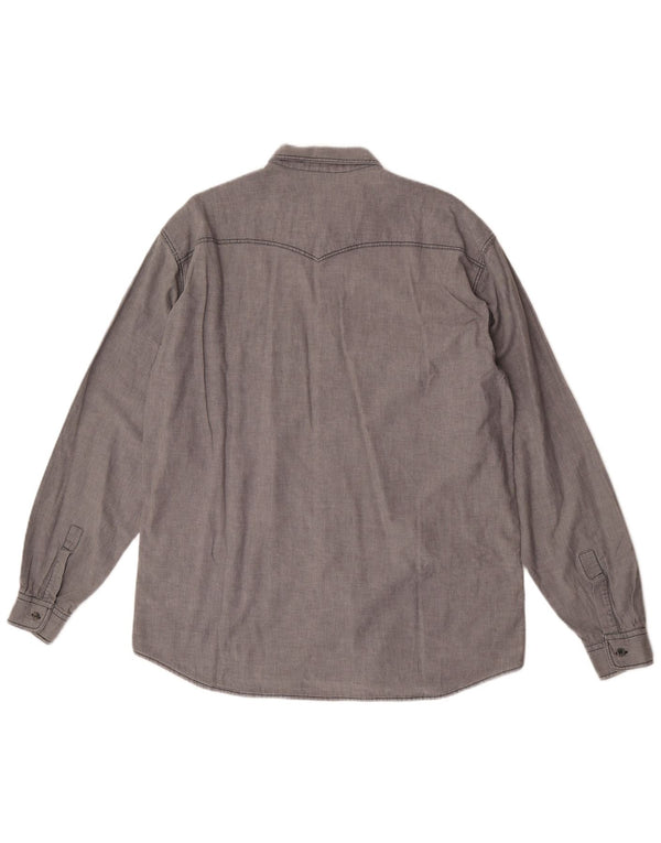 Camicia Uomo Stefanel Large Grigio Cotone