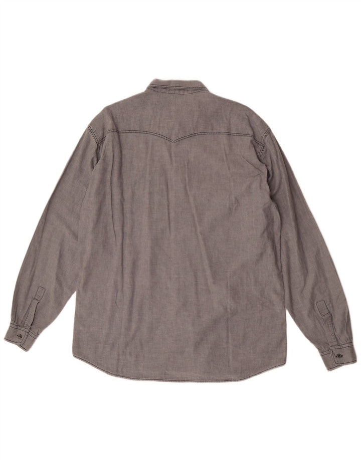 Camicia Uomo Stefanel Large Grigio Cotone