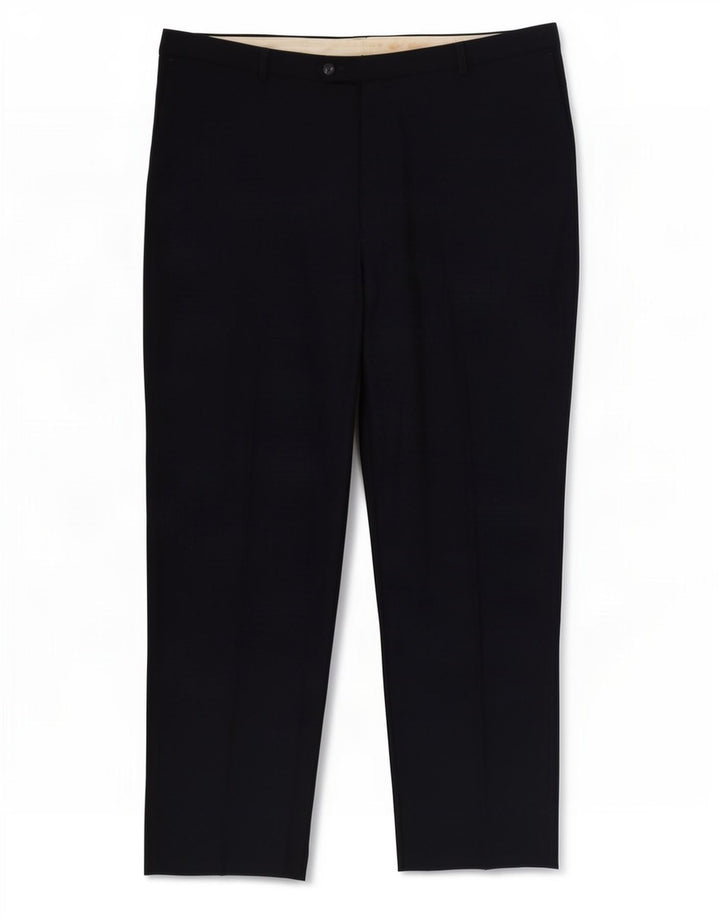 Pantaloni da abito dritti da uomo Farah W40 L31 poliestere blu navy