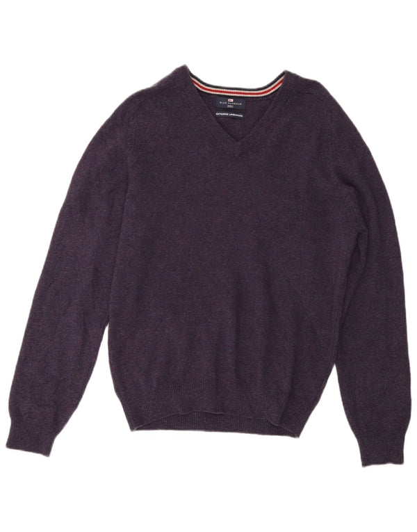 MARKS & SPENCER Maglione da uomo con scollo a V blu Harbour piccolo blu navy