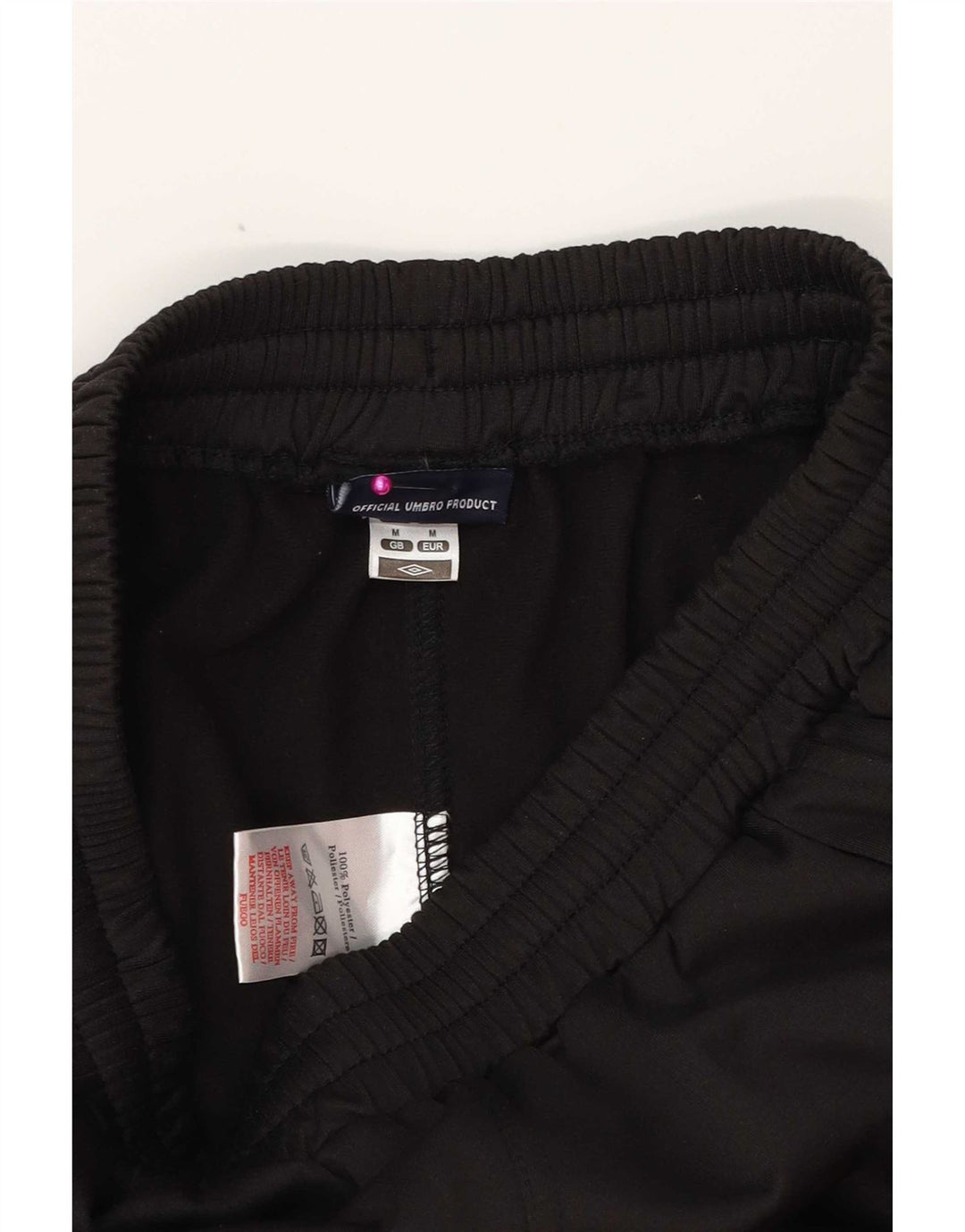 Pantaloni da tuta con grafica Umbro da uomo, poliestere nero medio