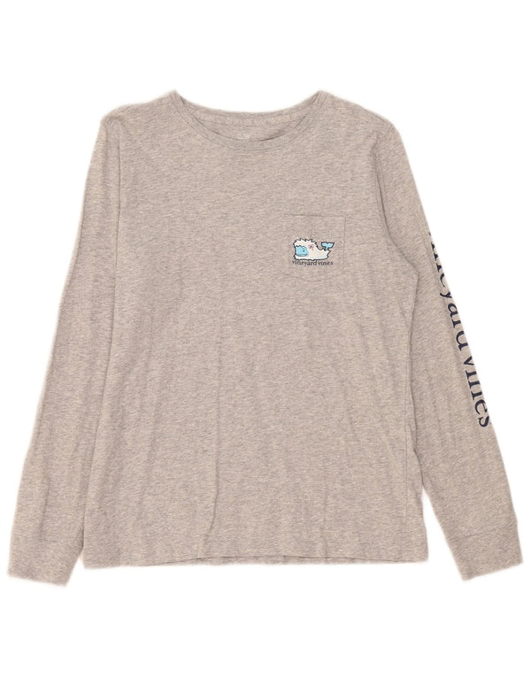 Top grafico da donna a maniche lunghe Vineyard Vines UK 10 piccolo grigio chiazzato