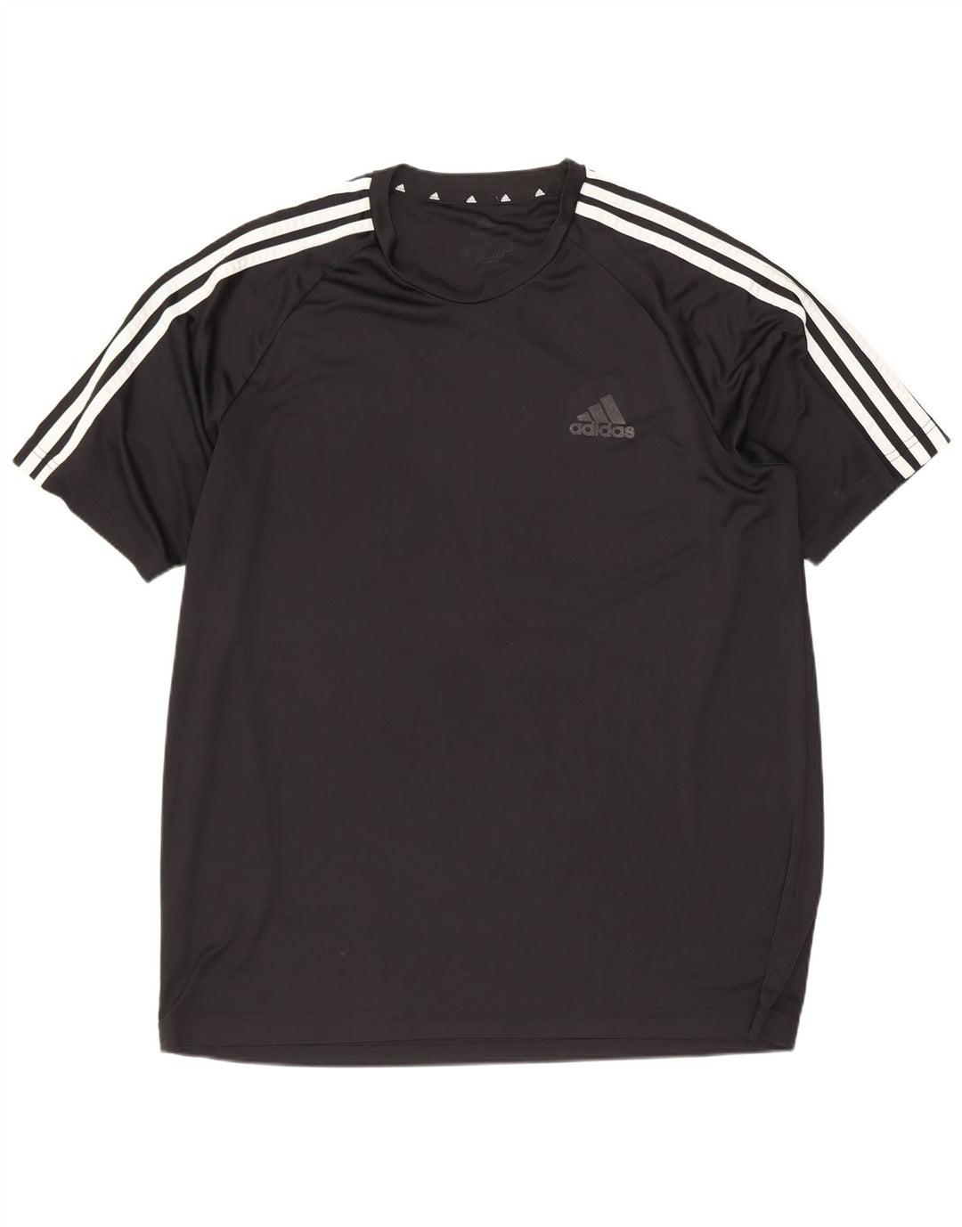 Adidas T-shirt da uomo Top grande sportiva in poliestere nero