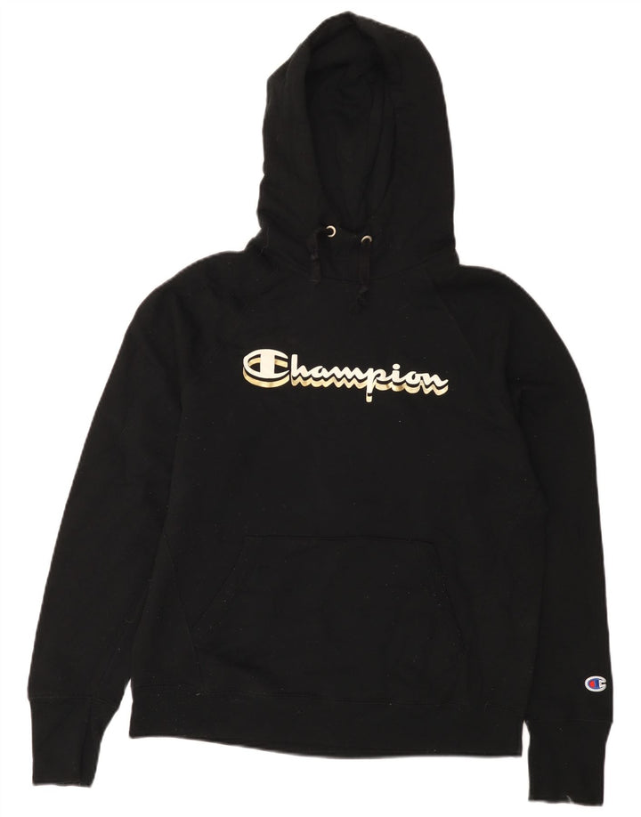 Felpa con cappuccio grafica da donna Champion UK 14 poliestere nero medio