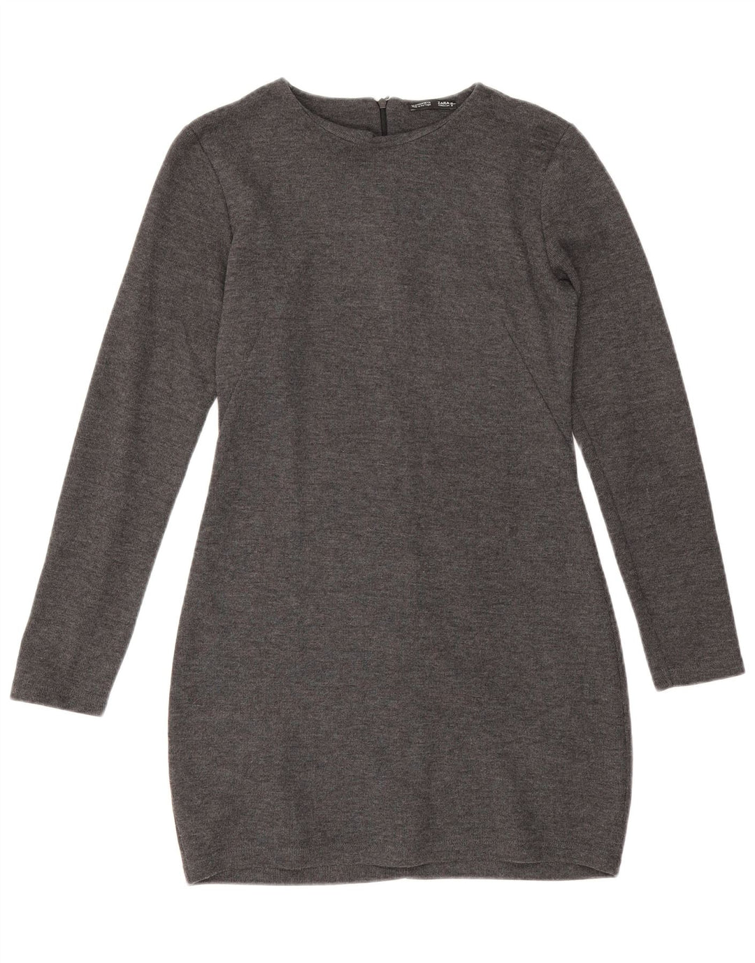 Abito maglione a maniche lunghe da donna Zara UK 12 Grigio medio