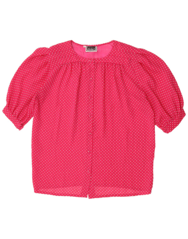 Polo da donna a mezza manica Luisa Spagnoli IT 44 a pois rosa medio