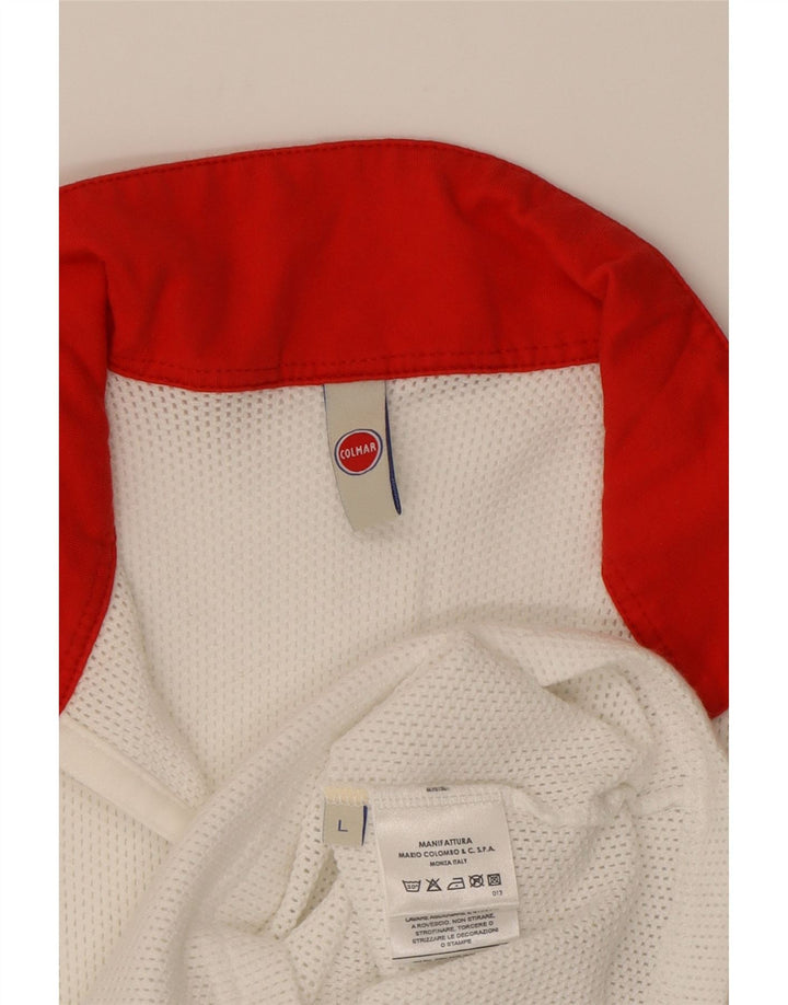 COLMAR Womens Polo Shirt UK 14 Large White Cotton Vintage Colmar and Second-Hand Colmar from Messina Hembry 