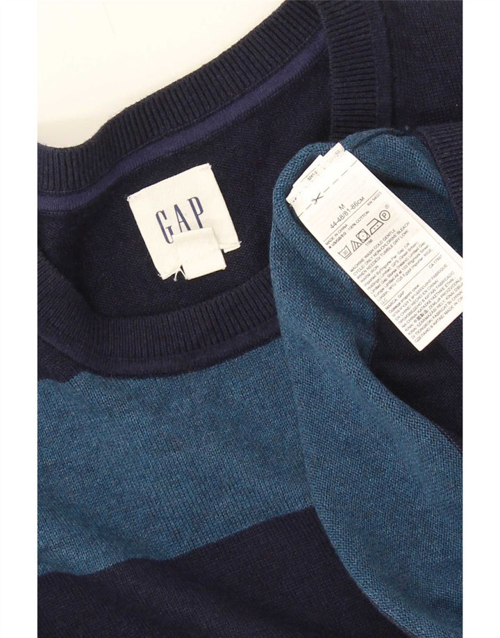 Maglione da uomo girocollo Gap in cotone a righe medie blu navy
