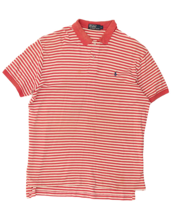 Polo Ralph Lauren Camicia da uomo in cotone a righe grandi rosse