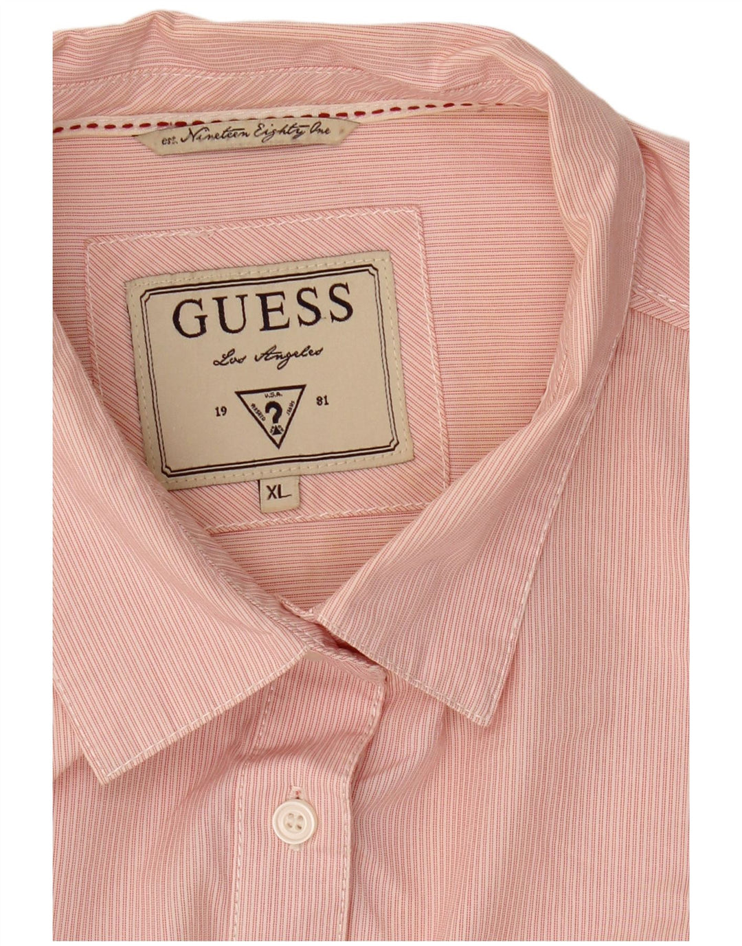 Camicia da donna Guess UK 18 XL Gessato rosa